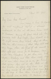 Letter, Helen Reilly to Emily Bissell, April 25, 1921, part 1