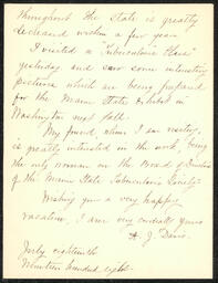 Letter, Anna J. Davis to Emily Bissell, July 18, 1908, part 2
