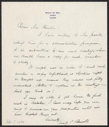 Letters, Emily Bissell to Doyle Hinton, September 7-8, 1934, part 1
