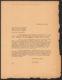 A letter addressed to Julia Tallman, board member with the Delaware Anti-Tuberculosis Society. This typescript is based on Emily Bissell's draft letter sent to Doyle Hinton on September 8, 1934 (see related object).
