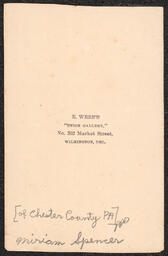 Carte de visite, Seated Woman in Black Dress with Book, back