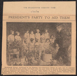 "President's Party to Aid Them," January 23, 1934