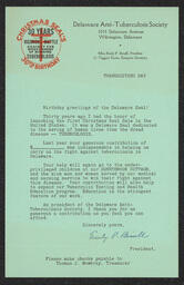 30th Christmas Seal Sale Letter, November 26, 1936