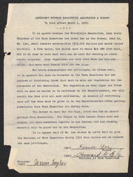 Agreement between Brandywine Sanatorium and Farmer, March 1, 1923