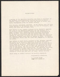 Executive Committee and Board of Directors Meeting Minutes, April 8, 1940