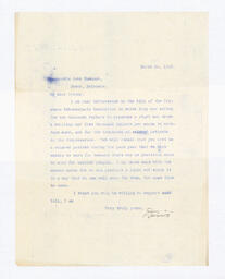 Letter to John Hammond requesting support for purchasing property to create a segregated tuberculosis treatment center for Black people. Letter possibly written by Millard Davis.