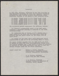 Brief of options for selling 1907 seals, circa June 1932