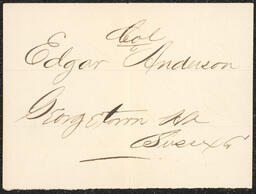 Civil War Draft Card for Edgar Anderson, 1864