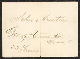 Civil War Draft Card for John Austin, 1864