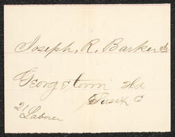 Civil War Draft Card for Joseph R. Baker Jr, 1864