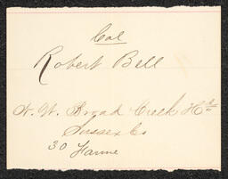 Civil War Draft Card for Robert Bell, 1864