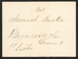 Civil War Draft Card for Jeremiah Burton, 1864