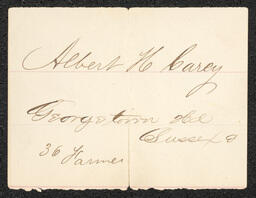 Civil War Draft Card for Albert H. Carey, 1864