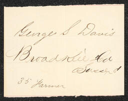 Civil War Draft Card for George S. Davis, 1864