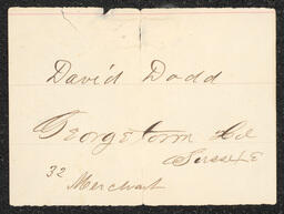 Civil War Draft Card for David Dodd, 1864