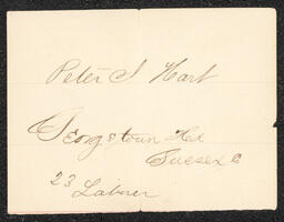 Civil War Draft Card for Peter J. Hart, 1864