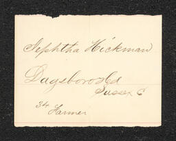 Civil War Draft Card for Jephtha Hickman, 1864