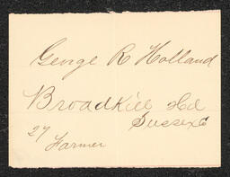 Civil War Draft Card for George R. Holland, 1864