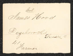 Civil War Draft Card for James Hood, 1864