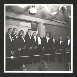 Charity Ball, group of men pose, May, 1939