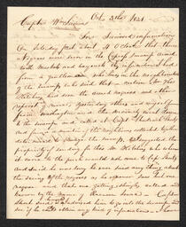 Letter, Robert L. Harris to William Sirman, October 3, 1831, part 1